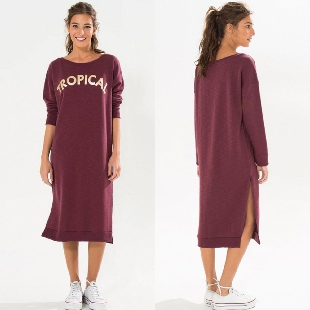Farm Rio “Tropical” Long Sleeve Dress